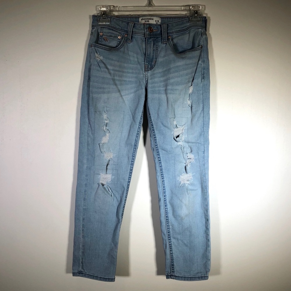 Abercrombie kids girlfriend distressed jeans